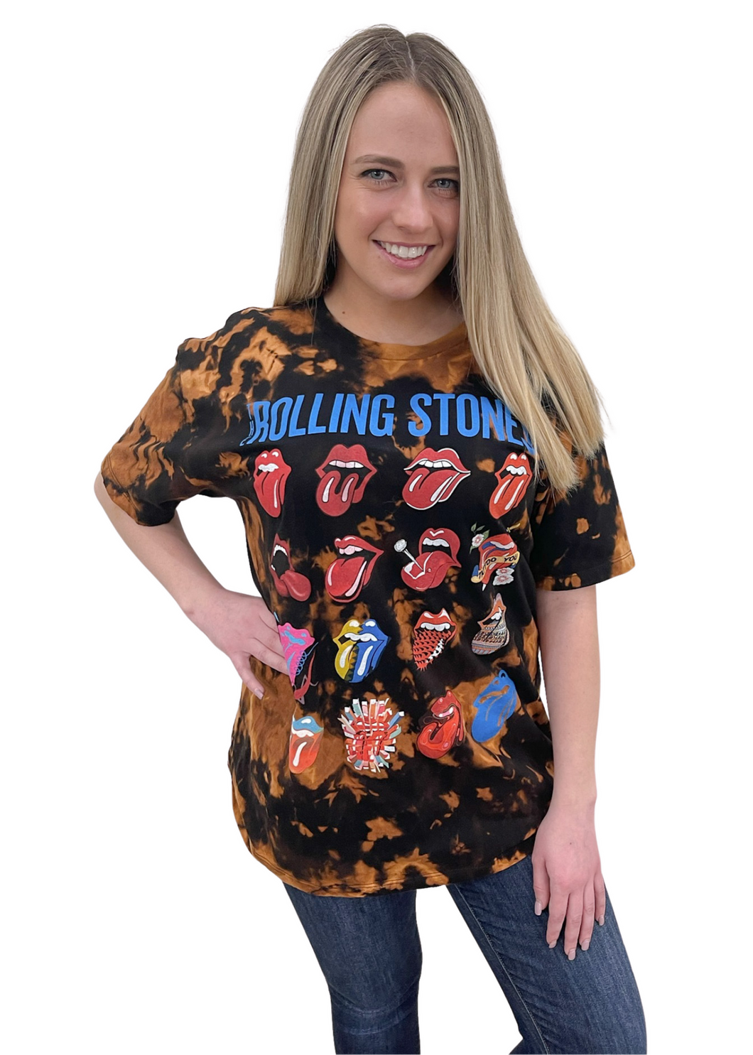 Distressed Rolling Stones Graphic Tee